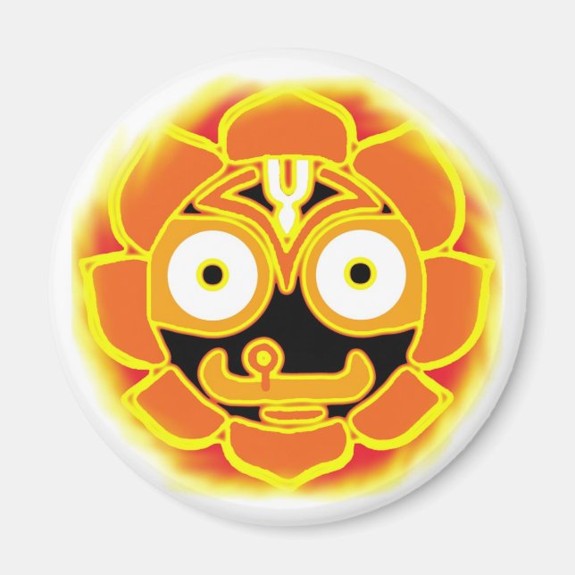 Íman Jagannath Swami Round Magnet (Frente)