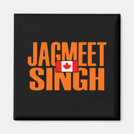 Íman Jagmet Singh Orange Block Text Flag Canadense
