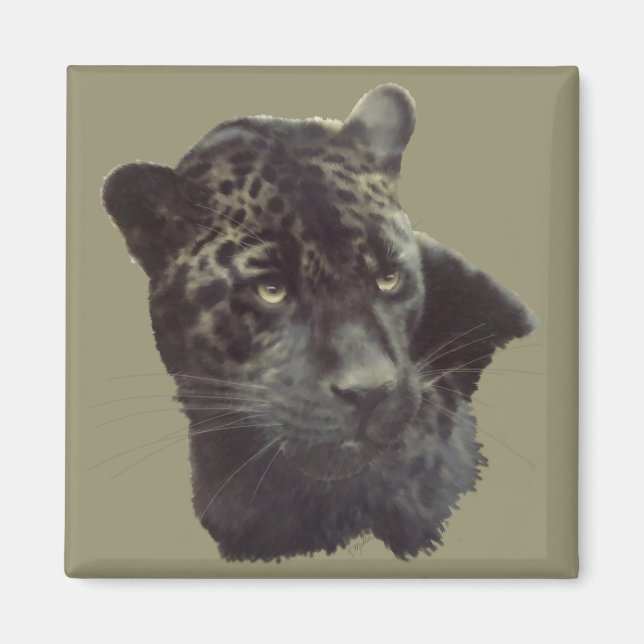 Íman Jaguar Preto (Frente)