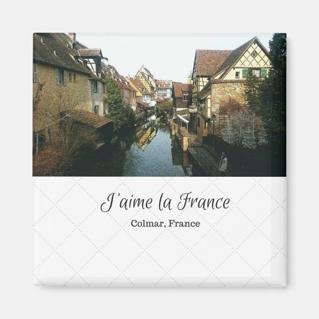 Íman J'aime la France Magnet - Colmar, França (Frente)