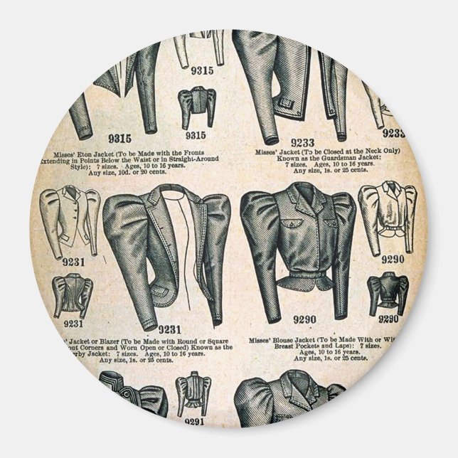 Íman Jakcets de bicicleta - Anúncio Vintage 1897 (Frente)