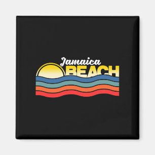 Íman Jamaica Beach Texas Retro Vintage Surfer Souvenir