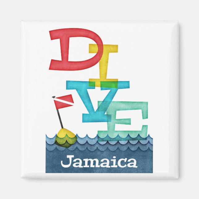 Íman Jamaica Dive - Scuba Colorida (Frente)