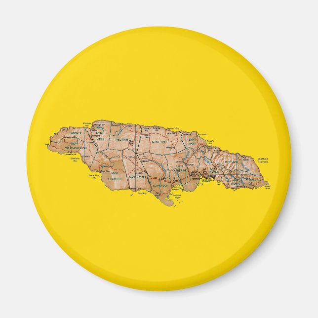 Íman Jamaica Map Magnet (Frente)
