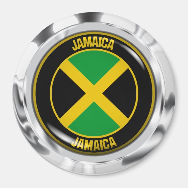 Íman Jamaica Round Emblem (Frente)
