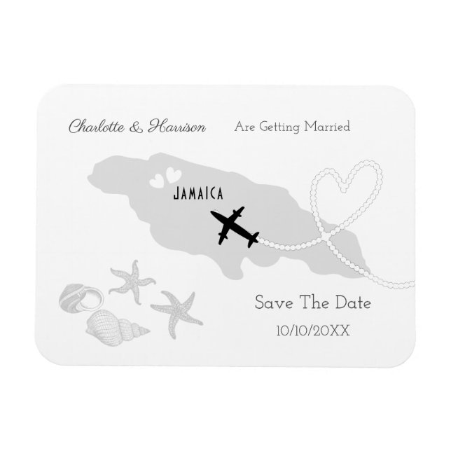 Íman Jamaica Wedding Destination Save The Date (O Desti (Horizontal)