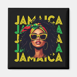 Íman Jamaican Girl Flag, mulher jamaicana orgulhosa