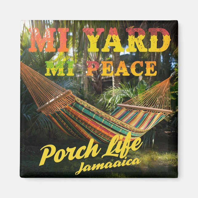 Íman jamaican MI yard Mi peace (Frente)