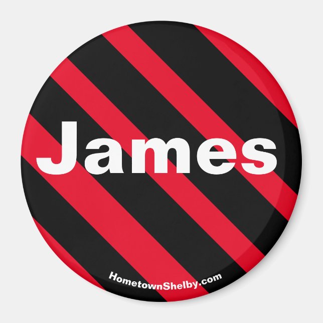 Íman James Black/Red Magnet (Frente)