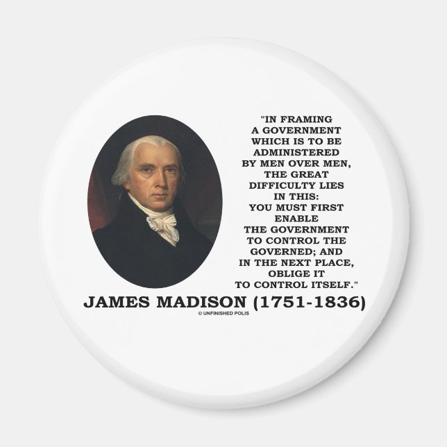Íman James Madison Enquadra Um Controle De Governo (Frente)