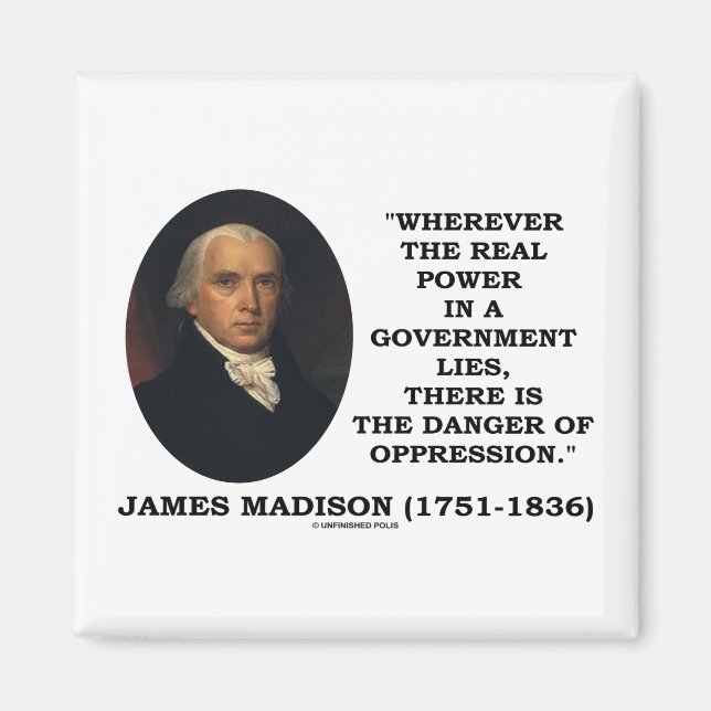 Íman James Madison Real Power Mete O Risco De Opressão (Frente)