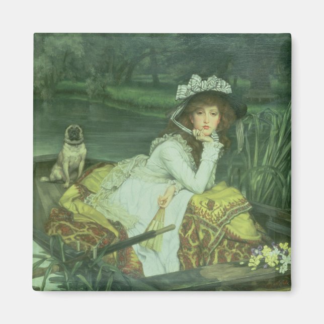 Íman James Tissot | Jovens mulheres num barco ou Reflex (Frente)