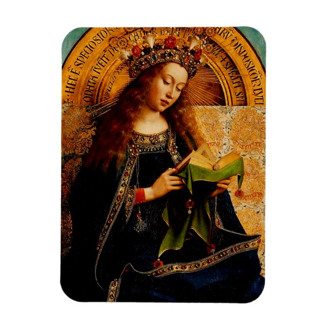 Íman Jan van Eyck - Coleção de Belas Artes da Virgem Ma (Vertical)
