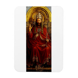 Íman Jan van Eyck Deus Pai no Trono Arte Fina