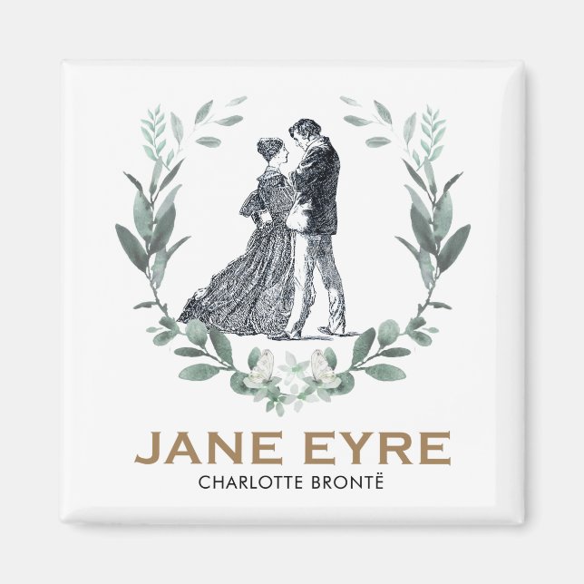 Íman Jane Eyre e Edward Rochester com Wreath (Frente)
