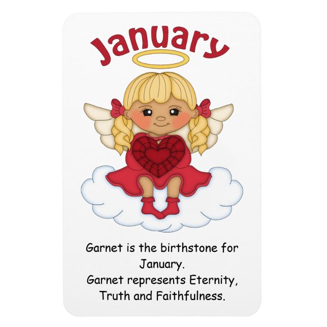 Íman Janeiro Birthstone Angel Blonde Premium Magnet (Vertical)