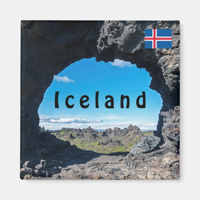 Íman Janela de lava em Dimmuborgir, região de Myvatn -  (Frente)