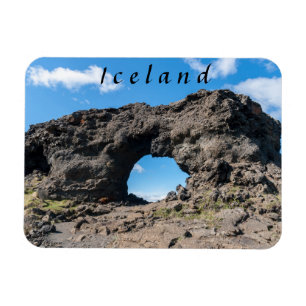 Íman Janela lava em Dimmuborgir, zona de Myvatn - Islâ