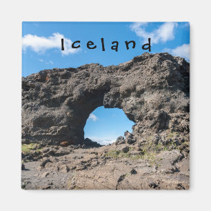 Íman Janela lava em Dimmuborgir, zona de Myvatn - Islâ