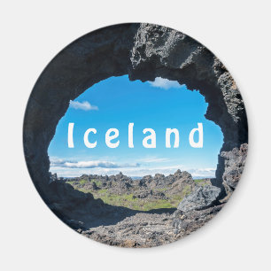 Íman Janela lava em Dimmuborgir, zona de Myvatn - Islâ