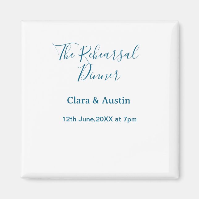 Íman jantar de ensaio na noite anterior simples mínimo  (Frente)