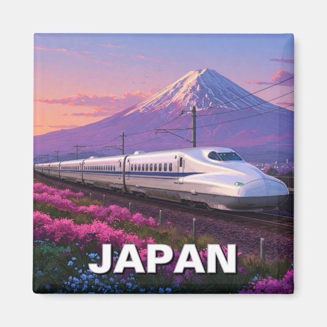 Íman Japão Shinkansen Mt Fuji Viagem (Frente)