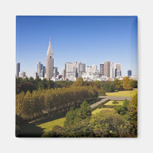 Íman Japão. Tóquio. Panorama do distrito de Shinjuku e