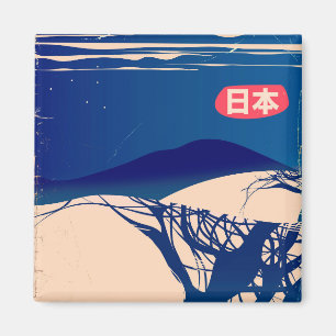 Íman Japão Winter Trees Vintage Airlines poster.