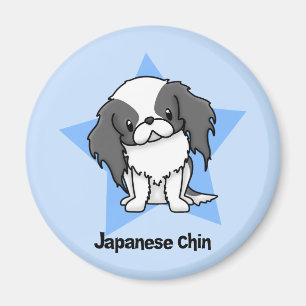 Íman Japonês Chin do preto da estrela de Kawaii