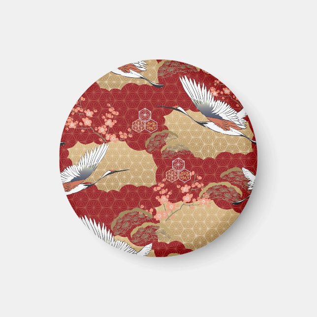 Íman Japonês Kimono Cherry Blossoms (Frente)