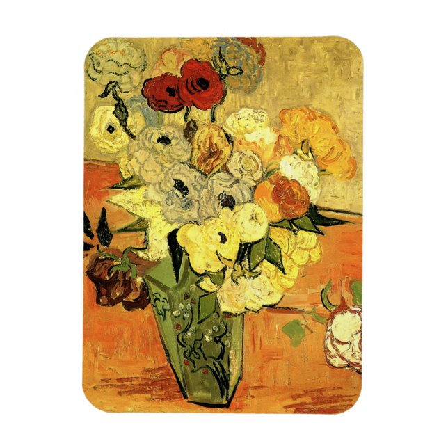 Íman Japonês Vase, Rosas, Anemones por Vincent van Gogh (Vertical)