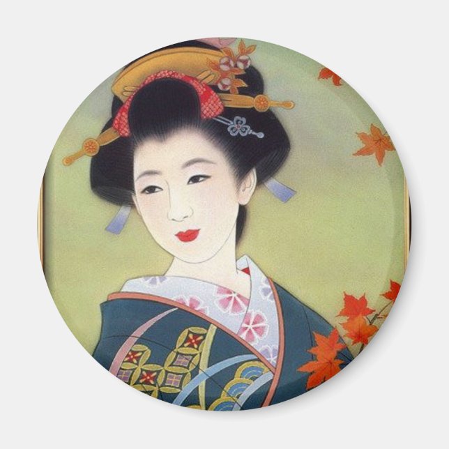 Íman Japonesa em quimono azul (Frente)