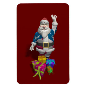 Íman Jaqueta de Sinalizador de Santa Claus EUA