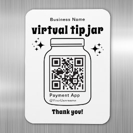 Íman Jar de Dica Virtual com Código QR