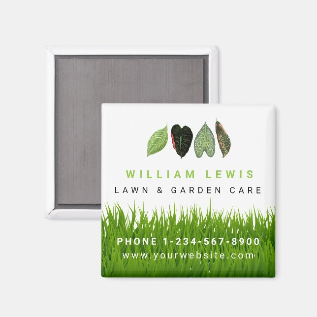 Íman Jarden Lawn Care Landscaping deixa logotipo comerc (Front/Back)