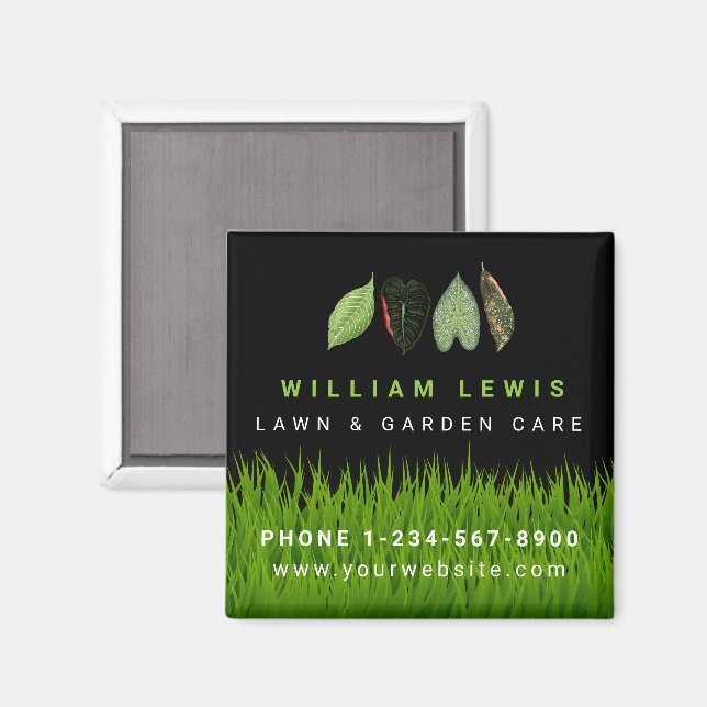 Íman Jarden Lawn Care Landscaping deixa logotipo comerc (Front/Back)