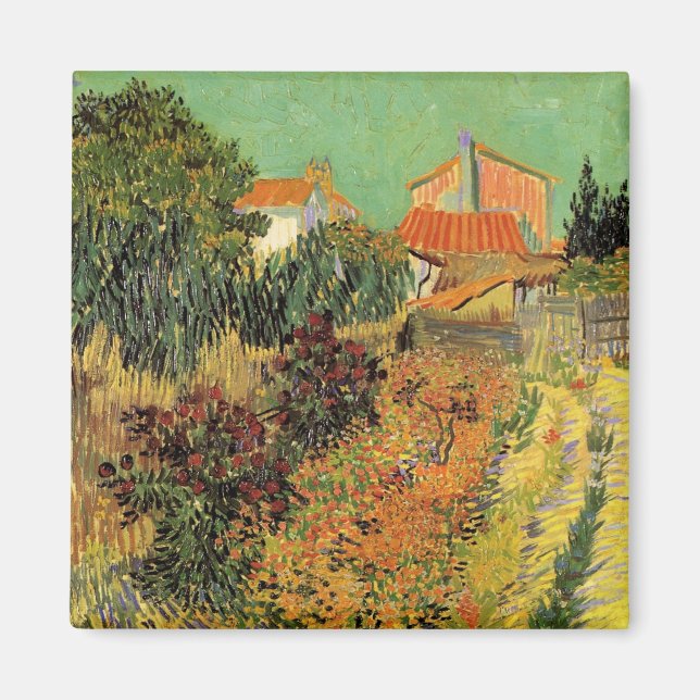 Íman Jardim atrás de uma casa por Vincent van Gogh (Frente)