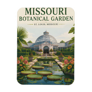 Íman Jardim Botânico Missouri Cúpula de Vidro Floral