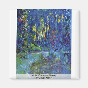 Íman Jardim da água em Giverny por Claude Monet