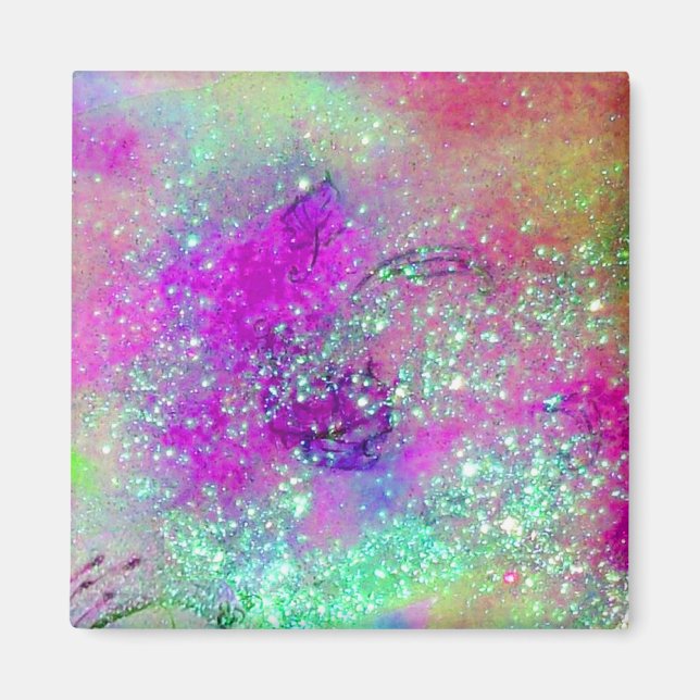 Íman JARDIM DAS SOMBRAS PERDIDAS - violeta roxa rosa (Frente)