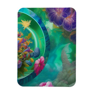 Íman Jardim de Abstrato Floral