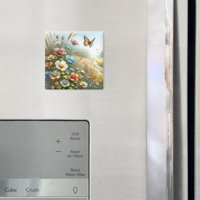 Íman Jardim de Borboletas do Prado de Flores Silvestres (In Situ (Fridge))