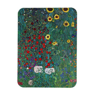 Íman Jardim de camponês com Girassol por Klimt, Flores