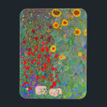 Íman Jardim de Fazenda de Gustav Klimt com girassóis<br><div class="desc">Jardim de Fazenda de Gustav Klimt com Magneta de Girassóis.</div>