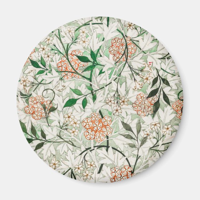 Íman Jardim de Jasmim William Morris Flor Clássica (Frente)