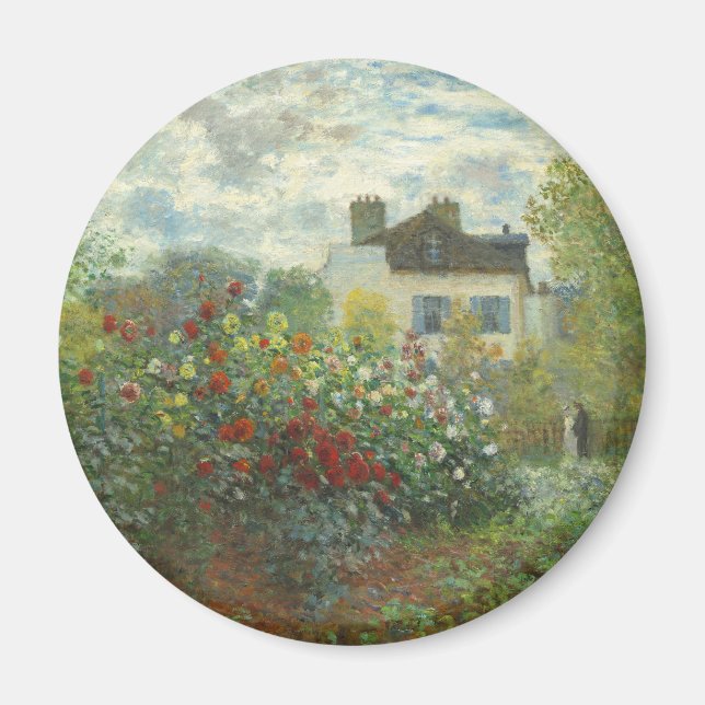 Íman Jardim do Artista Monet em Argenteuil Pintura (Frente)