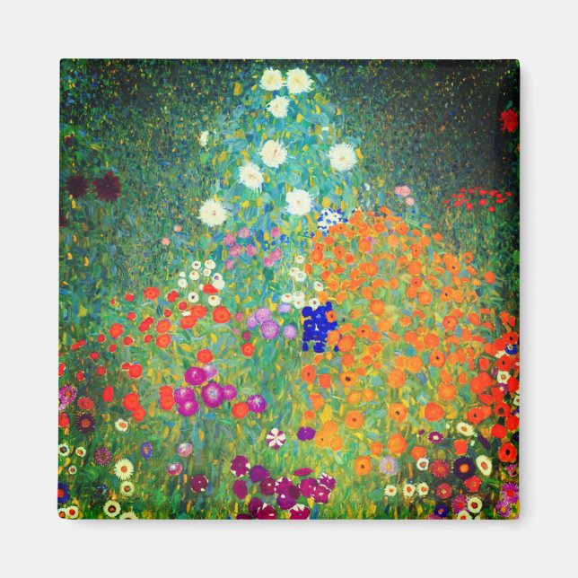Íman Jardim Flor Gustav Klimt (Frente)