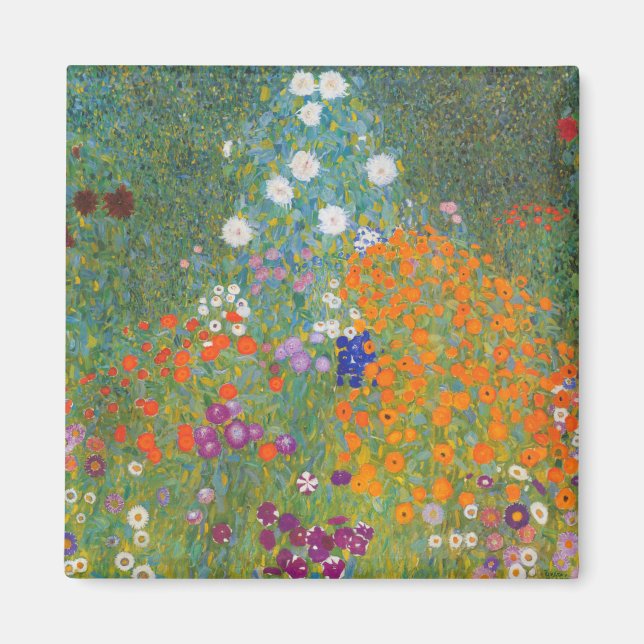 Íman Jardim Flor (por Gustav Klimt) (Frente)