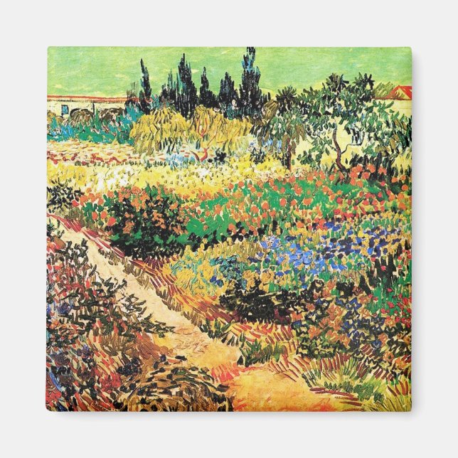 Íman Jardim Florido com Caminho, Vincent van Gogh (Frente)