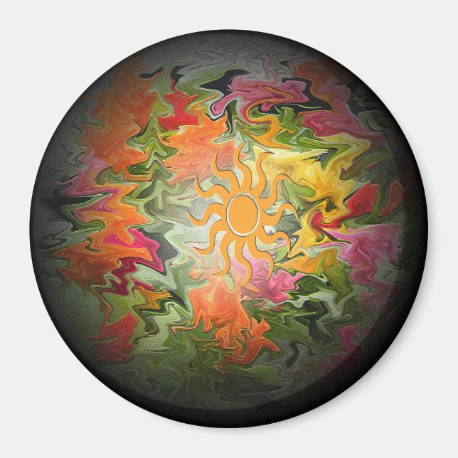 Íman Jardim iluminado por sol... (Frente)